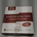 Yotache White Foam Weather Stripping 2" x1/4", Self Stick High Density Closed Cell Foam Rubber Insulation Tape, Total 13 Feet Long