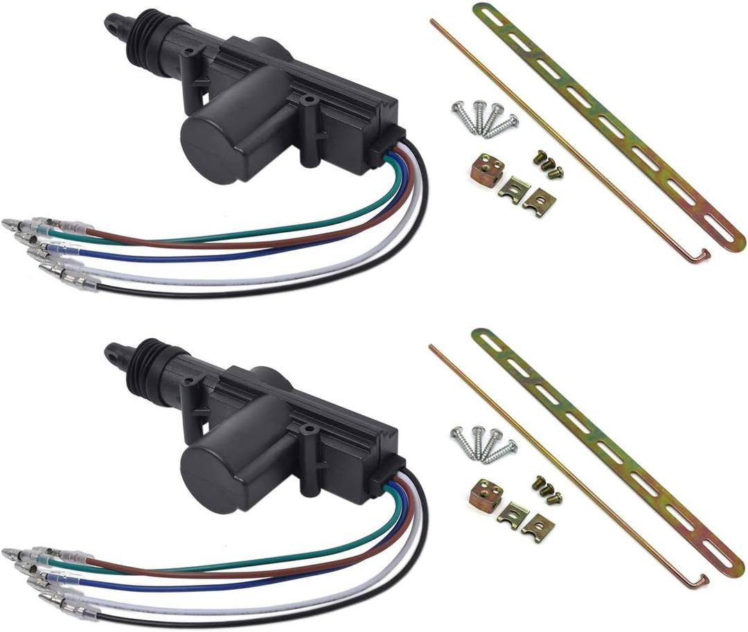 2 Pack Universal Car Auto Heavy Duty Power Door Lock Actuator Motor Professional 5 Wires DC 12V Auto Central Locking System Motor