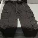 Men's BDU Casual Military Pants, Tactical Wild Army Combat ACU Rip Stop Camo Cargo Work Pants Trousers with 8 Pockets (Black Grey Dark Green)