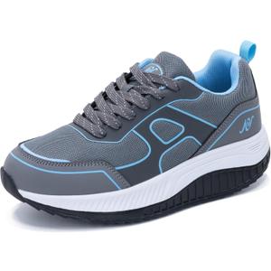 Autper Womens Arch Support Walking Shoes Plantar Fasciitis Orthotic Tennis Sneakers Comfortable Gym Sports Workout Shoe (9.5, Greyblue)