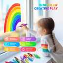 48 Pcs Suncatcher Paint Pens Stained Glass Paint Pigment Window Art Pens Suncatcher Paint Crafts Sets (10ML Each,24 Colors)
