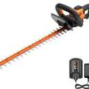 WORX 22" Cordless Hedge Trimmer, Electric Hedge Trimmer with Dual-Action Blades, Lightweight Bush Trimmer with 5.5 LBS, Battery & Charger Included, WG261