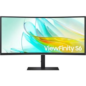 Samsung 34 ViewFinity S65UC, Ultra-WQHD, 100Hz, AMD FreeSync HDR10, KVM Switch Built in Speakers with USB-C Curved Monitor, LS34C654UANXGO, 2025