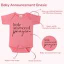 BIBIBLISSBABY Pregnancy Announcement for Grandparents Gift, Little Answered Prayer Infant Reveal Ideas, Newborn Pregnancy Announcement Outfit (0-3month, Storm)