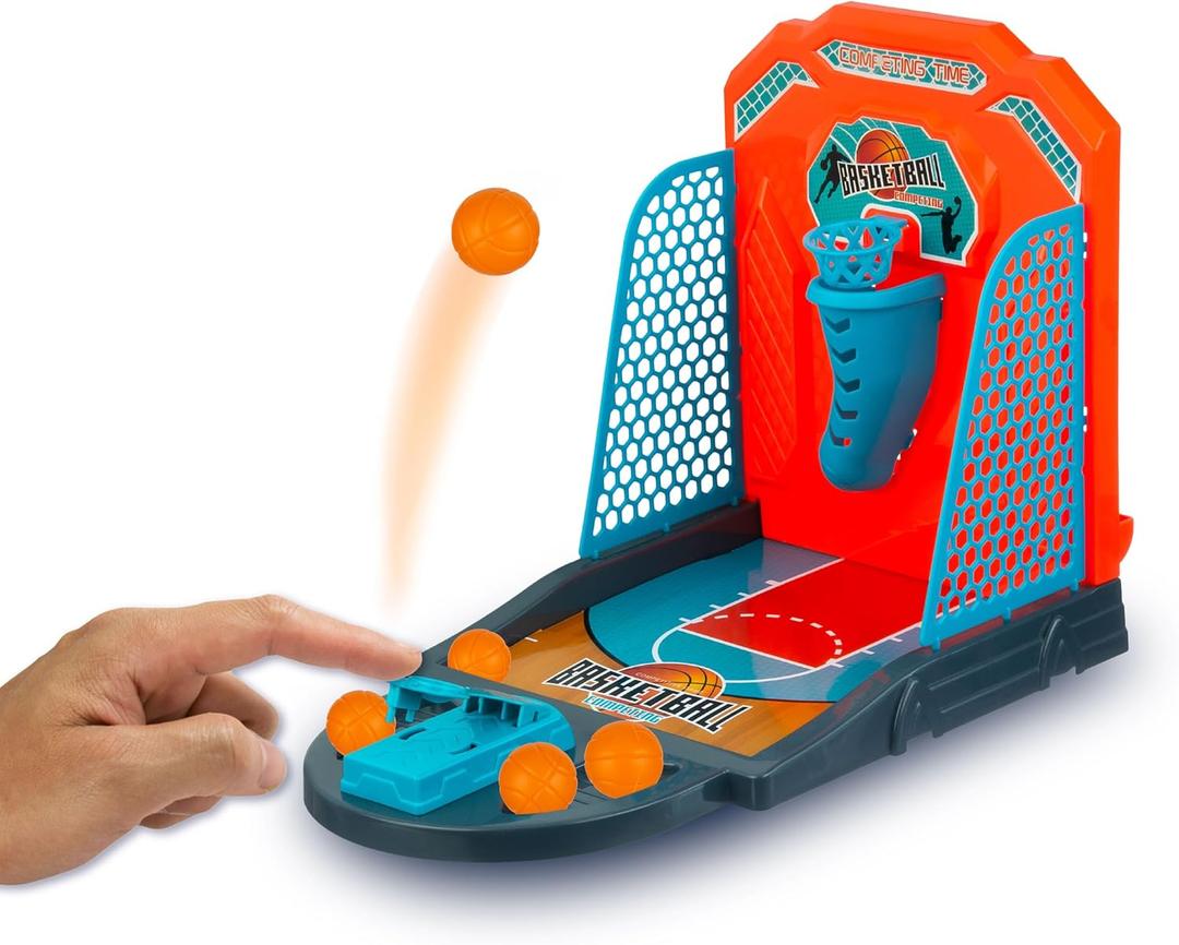 EXPRESSIONS Tabletop Basketball Game - Mini Basketball Game for Travel & Desktop Toys Collection | Desk Games for Work, Table Top Office Basketball Hoop