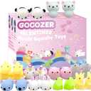 30 Packs Valentine's Day Cards with Mochi Squishy Toys, Mini Kawaii Stress Relief Squishy Toys Sets for Kids, Valentine's Day School Classroom Prizes, Valentines Exchange Gifts