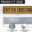 Rustic Farmhouse Metal Tin Sign, Critter Xing Sign, Vintage Animal Road Signs for Porch, Yard, and Farmhouse, Animal Crossing Warning Signs, Perfect for Garden and Road, 15.7 x 3.9 inches
