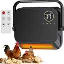 Chicken Coop Heater for Winter 1000W/2000W, 3 Mode Wall-Mounted Chicken Coop Heaters Inside Coop with Timer & 2S Fast Heating, Large LCD Display, Heat Warmer for Chickens, Ducks, Geese in Winter