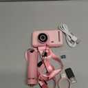 Upgrade Kids Selfie Camera,Chritmas Birthday Gift for 3-9 Years Old Girls,Portable Toy for 3 4 5 6 7 8 9 Year Children,Toddler 1080HD Digital Video Camcorder Camera with 32G SD Card Pink