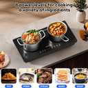 Portable Induction Cooktop 2 Burner, 1800W Double Induction Burner with Touch Control, Timer & Safety Lock, Electric Induction Stove 110V, Cross Line Panel