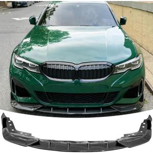 Front Lip Spoiler for BMW 3 Series G20 2019-2022 Sport Accessories | (for G20, 330i, 330e, M340i, M Sport Only), Nice Clean Look Mods, 3PC Front Splitter Kit, Bumper Upgrade, Carbon Fiber Style