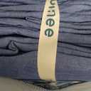 MooMee Bedding Duvet Cover Set 100% Washed Cotton Linen Like Textured Breathable Durable Soft Comfy (Heathered Blue, Palatial King/Oversized King 120"x98")