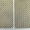 Carligo Stainless Steel Golden Decorative Mesh Sheet 15.8"x27.6"/40x70cm-5x5mm Square Openings, Titanium Plated Metal Panel for Cabinet Doors, Furniture Grille, Vent Cover, DIY Craft Projects (2-Pack)