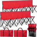 Foldable Bench 6 Seat with Back No Assembly
Sideline Soccer Bench 176 lb Capacity, Portable Folding Team Chair for Soccer Baseball Outdoor Events Sport Camping Travel