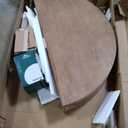 Plank+Beam Round Dining Table, 47 Inch Solid Wood Kitchen Table, Farmhouse Round Table for 4, Small Dinette Table, Pecan Wirebrush