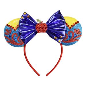JIAHANG Mouse Ears Princess Headband with Sequin, Hair Bow Hair Hoop, Masquerade Party Decoration Princess Headwear Hair Accessories for Women Girls