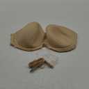 Strapless Lightly Padded Full Figured Coverage Bra Clear Back Multiway Invisible Straps Backless Brassiere for Women Nude, 80F