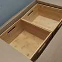 Prosumer's Choice Wood Storage Bins - Real Wood Wooden Storage Box for Kitchen Bedroom Bathroom Office Table - Multi-Purpose Wooden Bins for Organizing Goods - Brown 2 Pack - 14x11x6.4 in