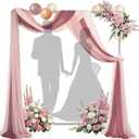 Wedding Arch Backdrop Stand for Ceremony, 7x6 FT Large Square Metal Arch Frame No Fall, Rectangle Archway for Party, Garden, Anniversary, Birthday, Baby Shower, Outdoor Balloon Decor, Stainless Steel