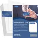 gisgfim 1500 Piece Blank Printable Business Cards 3.5 x 2inch Matte White Perforated Business Card Paper, 150 Sheets Compatible with Laser & Inkjet Printer Double-sided Printing Heavyweight