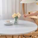 42 Inch Round Frosted Table Cover Protector, Frosted Round Table Protector for Dining Room Table, 1.5mm Thick Waterproof Round Plastic Vinyl Pad