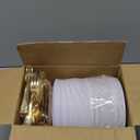 Festiva 200Pcs Gold Dessert Plates 6.3" with Forks 5"- Small Disposable Dessert/Appetize/Cake Plates Plates- serve 100 guests include 100Plates 100Forks for Wedding &Birthday Party & Outdoor