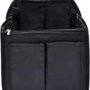 HOYOFO Mini Backpack Organizer Insert, Black, 7.7"L x 4.3"W x 10.6"H, Waterproof Nylon, Fits Small Backpacks