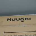 Huuger Computer Desk, 55 Inch Home Office Desk, Gaming Writing Work from Home Study Desk, Large Legroom, Sturdy Metal Frame, Modern Simple, Rustic Brown