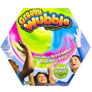 Wubble Groovy Ball With Pump Pink Green
