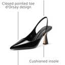Coutgo Womens Slingback Stiletto High Heels Closed Pointed Toe Pumps D’Orsay Sexy Office Dress Shoes