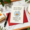 4 x PTRUKD Funny Mothers Day Card for Mom - Impressed You Kept Me Alive Dead Goldfish Joke - Sarcastic Mother's Day Greeting Card from Son Daughter, Mothers Day Gifts for Mom from Daughter Son