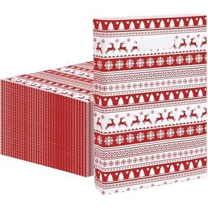 Cholemy 100 Pcs Christmas Plastic Bags Bulk, 9 x 12 Inch Christmas Merchandise Goodie Gift Bag with Handles Retail Shopping Tote for Holiday Party Favor Supplies Business(Ugly Sweater)