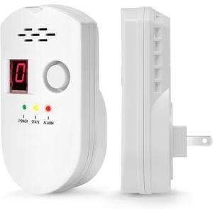 Natural Gas Detector, Plug-in Propane Gas Detector for Home & RV, Gas Leak Detector for LNG, LPG, Methane