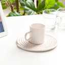 2 x Round Colored Cotton Rope Coaster, Kingwillow, (Set of 6)