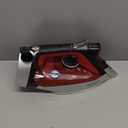 Rowenta Iron, Focus Excellence Stainless Steel Soleplate Steam Iron for Clothes, Retractable Cord, 400+ Microsteam Holes, Powerful steam, LED Display, 1750 W Ironing Clothes, Cordreel, Red DW5433