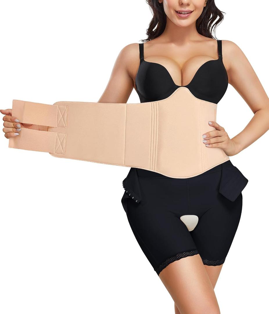 YERKOAD 360 Lipo Foam Ab Board Post Surgery Liposuction Abdominal Compression Boards Belly Wrap Lipo Recovery Waist Cincher(Beige, One size)