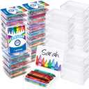 Geyoga 36 Sets 864 Count Operation Christmas Bulk Items Gifts Crayons Bulk with Plastic Crayon Boxes Christmas Shoebox Gifts for Operation Shoebox Fillers Birthday Party Favor Craft Wrapped