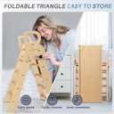 BlueWood Pikler Triangle Set With Cushion, Foldable Toddler Climbing Toys, Medium