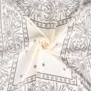 4 x Satin Head Scarf for Women Silky Neck Scarves Bandana Hair Sleeping Night Wrapping Silk Like Square Scarfs Headscarf (27.5 x 27.5 Inch, White Stars)