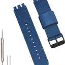 Hijiawee Replacement Band Fit for Swatch 17mm 19mm 20mm, Military Ballistic Soft Woven Nylon Watchband Strap Fit for Swatch Watch Series