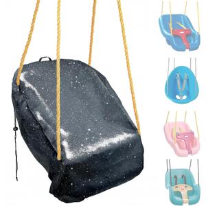 Outdoor Toddler Swing Seat Cover, Playground & Patio Yard Covers for Swings (Black, 1 Pack)