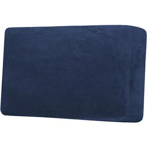 H.VERSAILTEX Velvet Stretch Individual Couch Cushion Cover Plush Slipcover for Loveseat Sofa Furniture Protector Seat Cover (1 Piece Loveseat Cushion Cover, Navy)