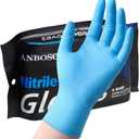 2 x Disposable Nitrile Gloves, 5 Mil Thickness Latex-Free & Powder-Free Food Safe, Cooking, Cleaning Gloves (Blue of 50)