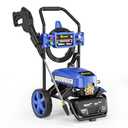 GREENER Electric Pressure Washer, 3800 Max PSI and 2.4 Max GPM, Onboard Soap Tank, Spray Gun and Wand, 5 Nozzle Set, for Cars/Fences/Driveways/Homes/Patios/Furniture-Blue