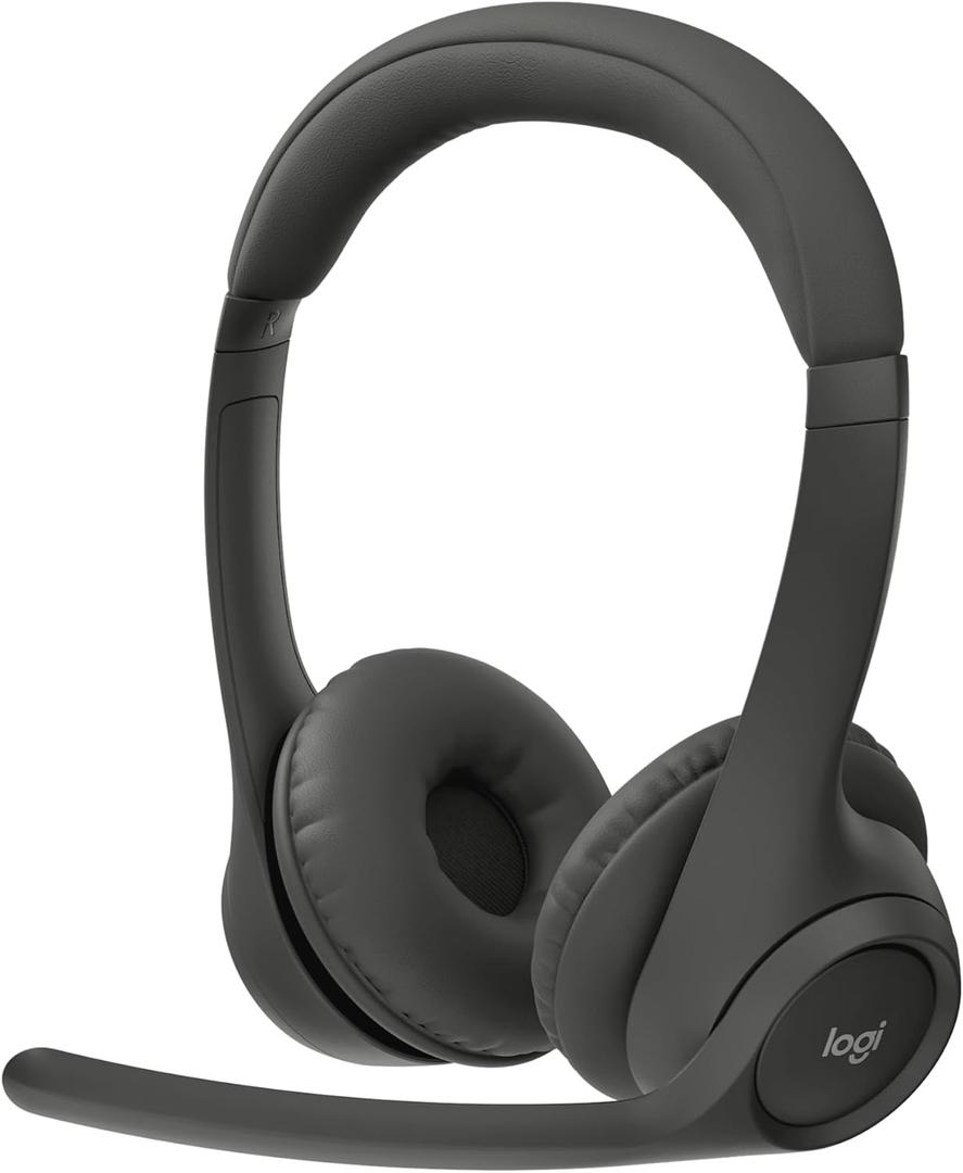 Logitech Zone 301 Wireless Bluetooth Headset with Noise-Canceling Microphone, Compatible with Windows, Mac, Chrome, Linux, iOS, iPadOS, Android  Graphite