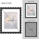 11x14 Wavy Picture Frame with Mat for 8x10, Real Glass and Wooden Frame - Tabletop or Wall Hanging Photo Frame(1 Pack, Black)