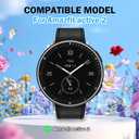 2 in 1 Compatible for Amazfit Active 2 Watch Case 44mm, Anti-Scratch & Shockproof Metal Bezel with Full Protection TPU Back Cover for Amazfit Active 2 Round Protective Case-Black