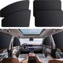 XCBYT Car Window Shades - 4 Pack Car Window Covers Car Privacy Curtains for Breastfeeding, Napping, Dressing, Camping, black