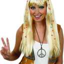 fun shack Blonde Wig Braided Hippie Wig Halloween Costumes For Women
