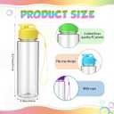 Domensi 50 Pieces Plastic Water Bottle Bulk 17 oz Sports Adults Reusable Large Water Bottles with Leak Proof Flip Top for Adults Fitness(Mixed Color)